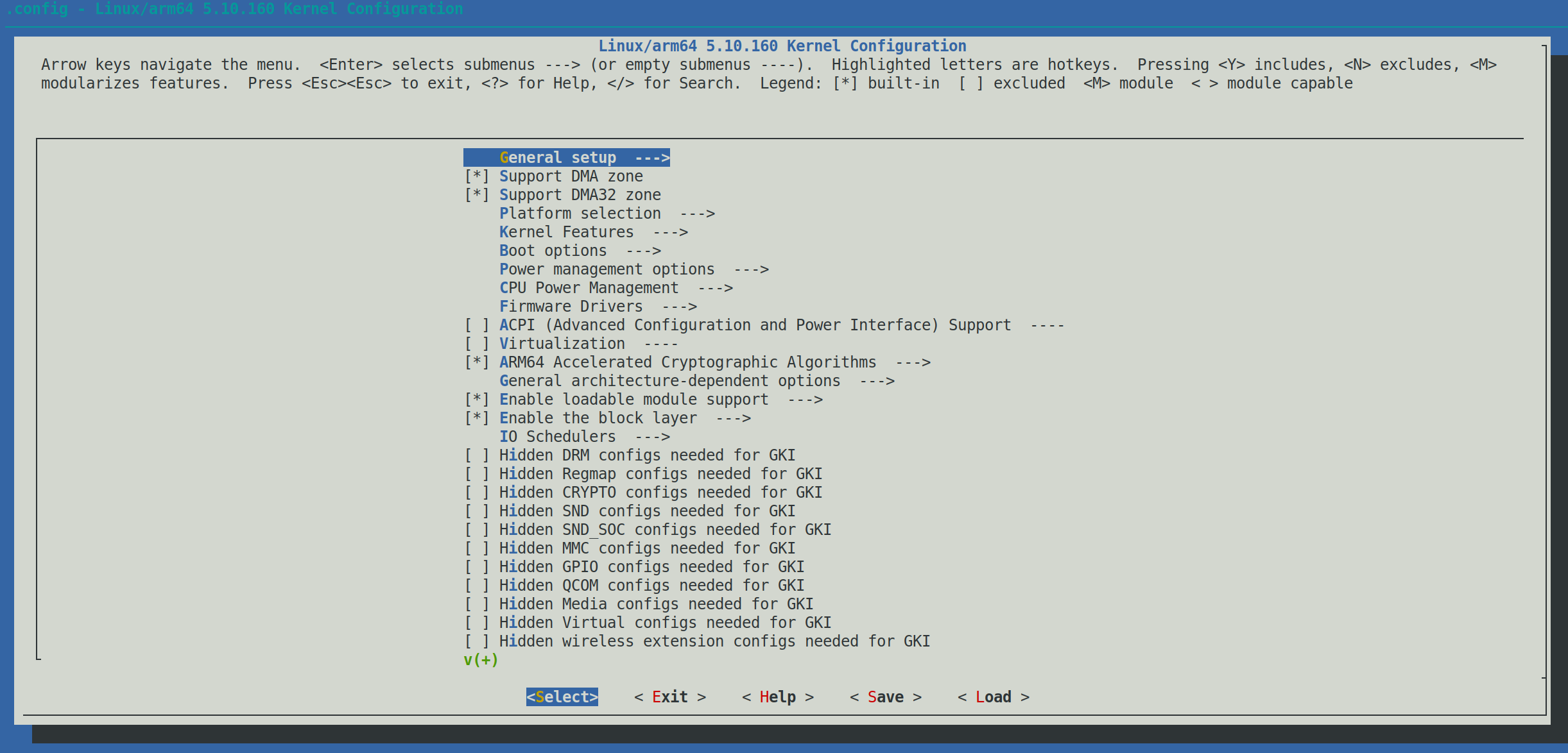 Kernel Menuconfig